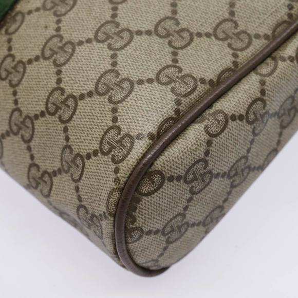 GUCCI GG Supreme Web Sherry Line Clutch Bag PVC Beige Red 89 01 012 Auth 90398 - Picture 14 of 16